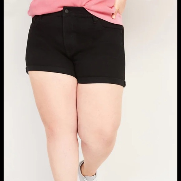 Black Denim Women's Shorts - Picture 1 of 4